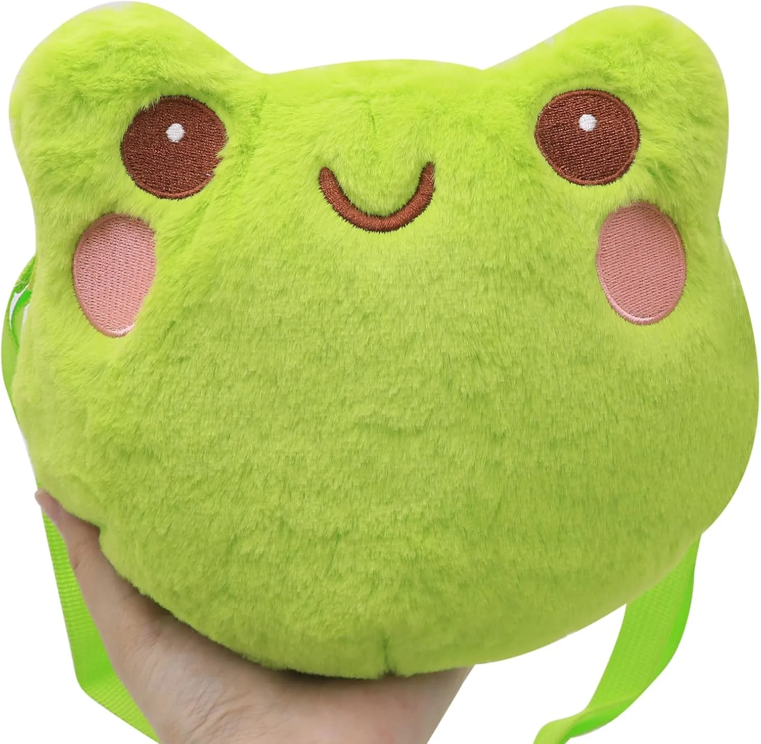 Cute Stuffed Animal Purse for Girls - 3D Bear & Panda Head Crossbody Bag - Fluffy Pig & Frog Plush Animal Bag