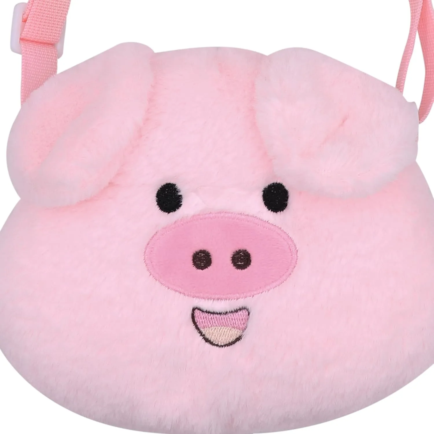 Cute Stuffed Animal Purse for Girls 3D Bear Panda Head Crossbody Bag Fluffy Pig Frog Shoulder Bag Plush Animal Bag