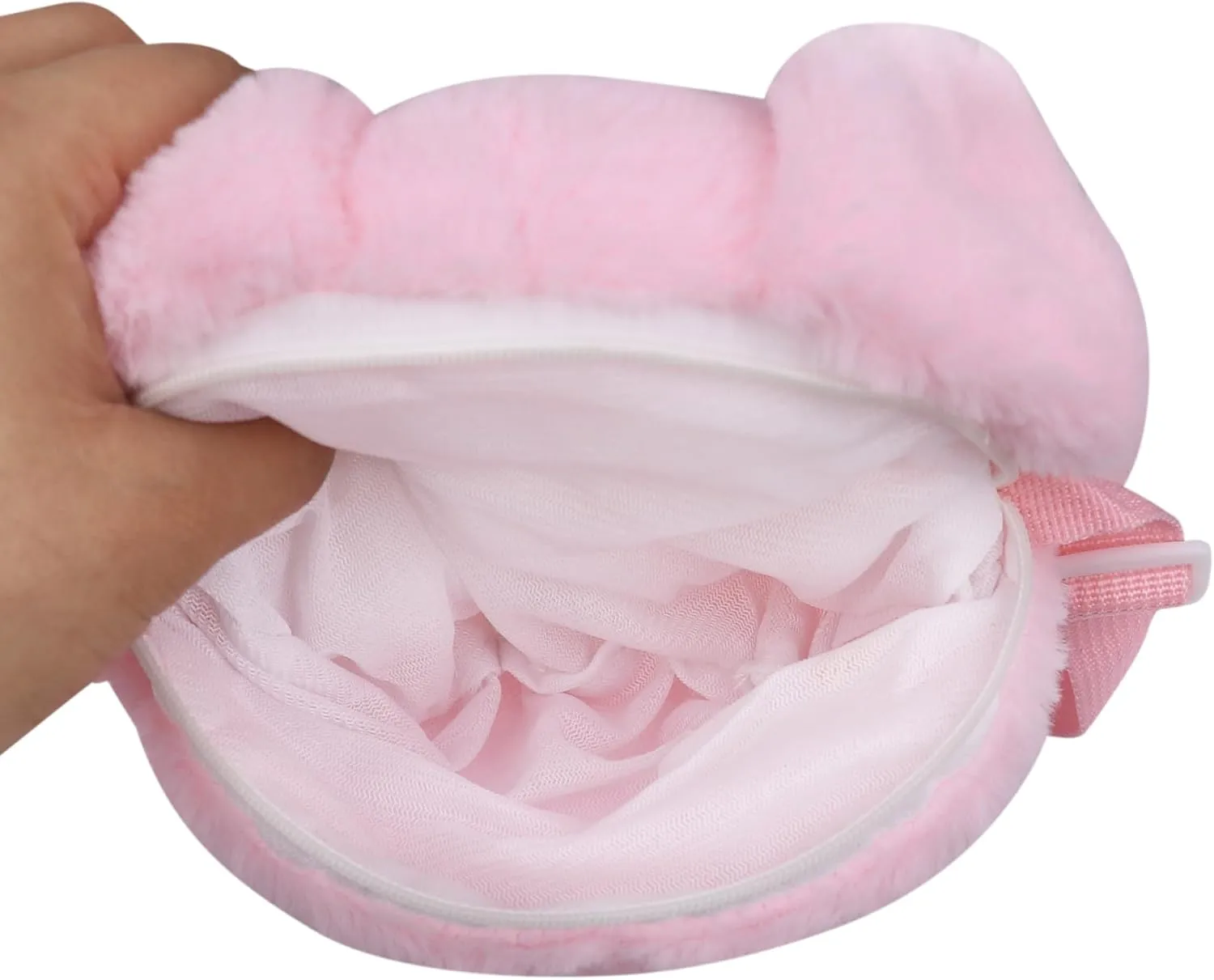 Cute Stuffed Animal Purse for Girls 3D Bear Panda Head Crossbody Bag Fluffy Pig Frog Shoulder Bag Plush Animal Bag