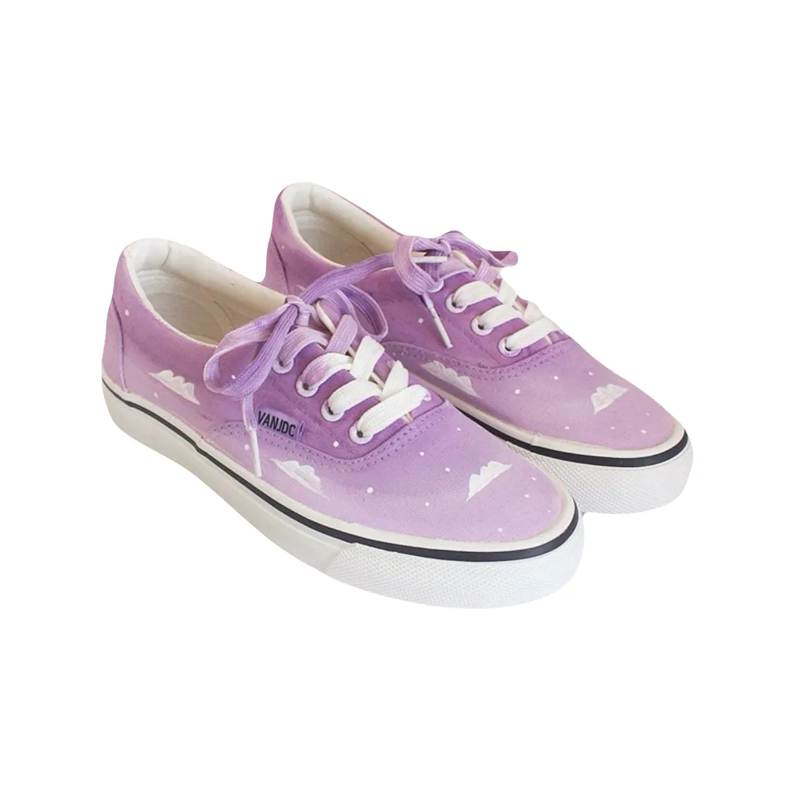 Cute Summer Fruit Canvas Sneakers for Women Hand-Painted Graffiti Style Low-Top Casual Shoes