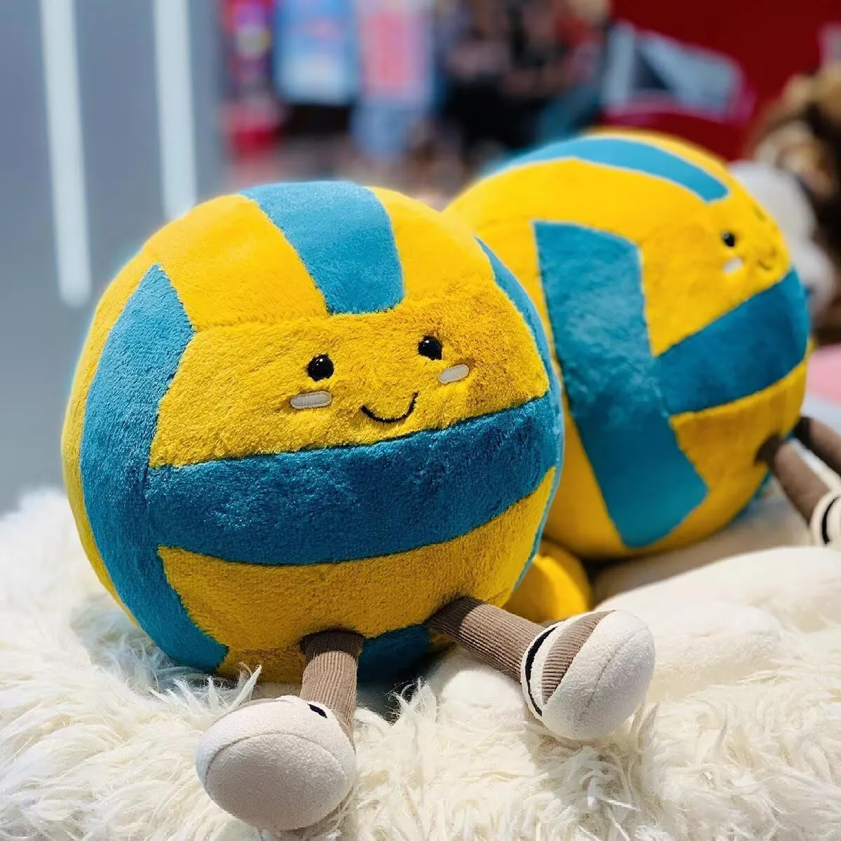 Cute Volleyball Stuff Soft Sports Stuffed Plush Pillow, Funny Plush Volleyball Gifts for Teen Girls Boys