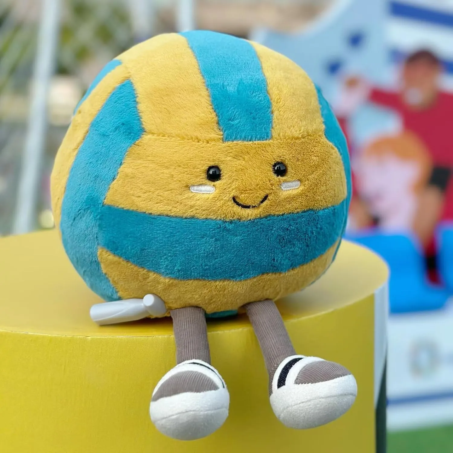 Cute Volleyball Stuff Soft Sports Stuffed Plush Pillow, Funny Plush Volleyball Gifts for Teen Girls Boys