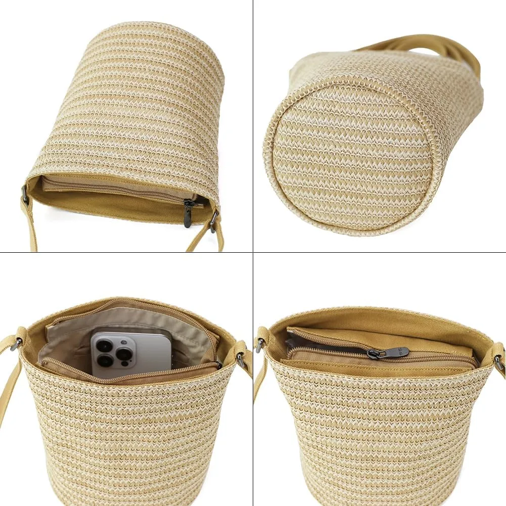 Cylindrical Crossbody Bag For Women