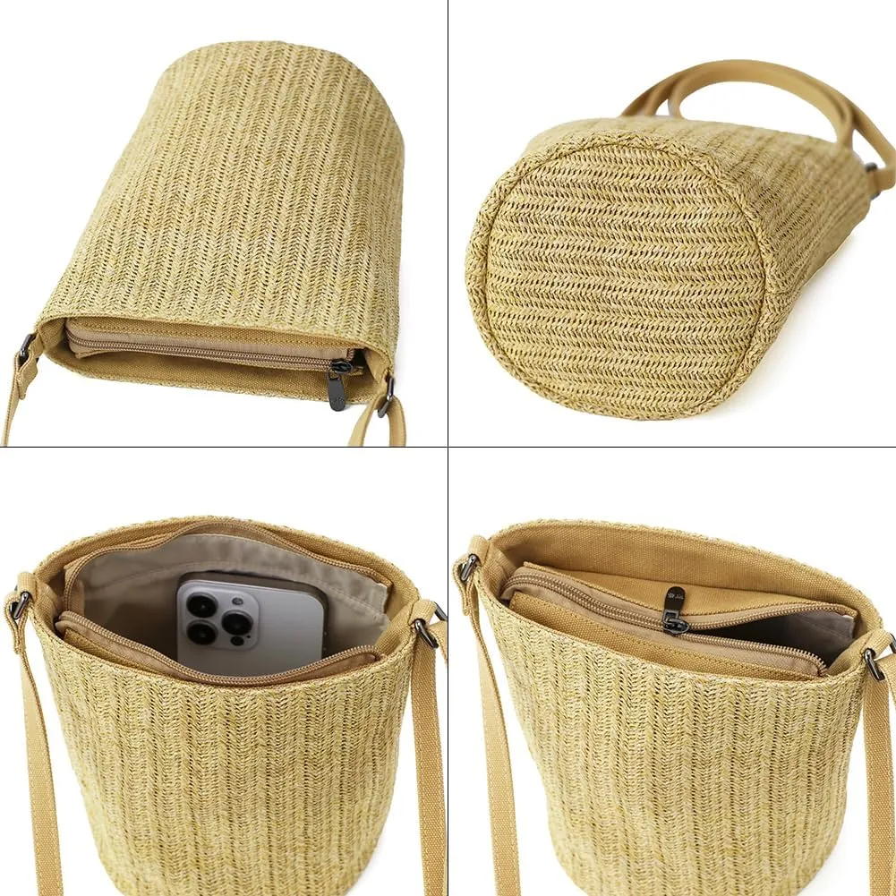 Cylindrical Crossbody Bag For Women