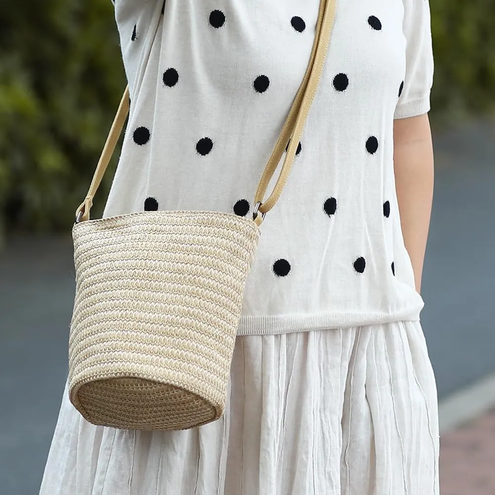 Cylindrical Crossbody Bag For Women