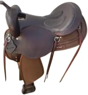 D&L Saddlery Western Barrel Racing Horse Saddles Trail Equestrian Horse Saddle Classic Quality Premium Leather Comfort for Horse Riding Size:10-18 inches Seat Available BRL10