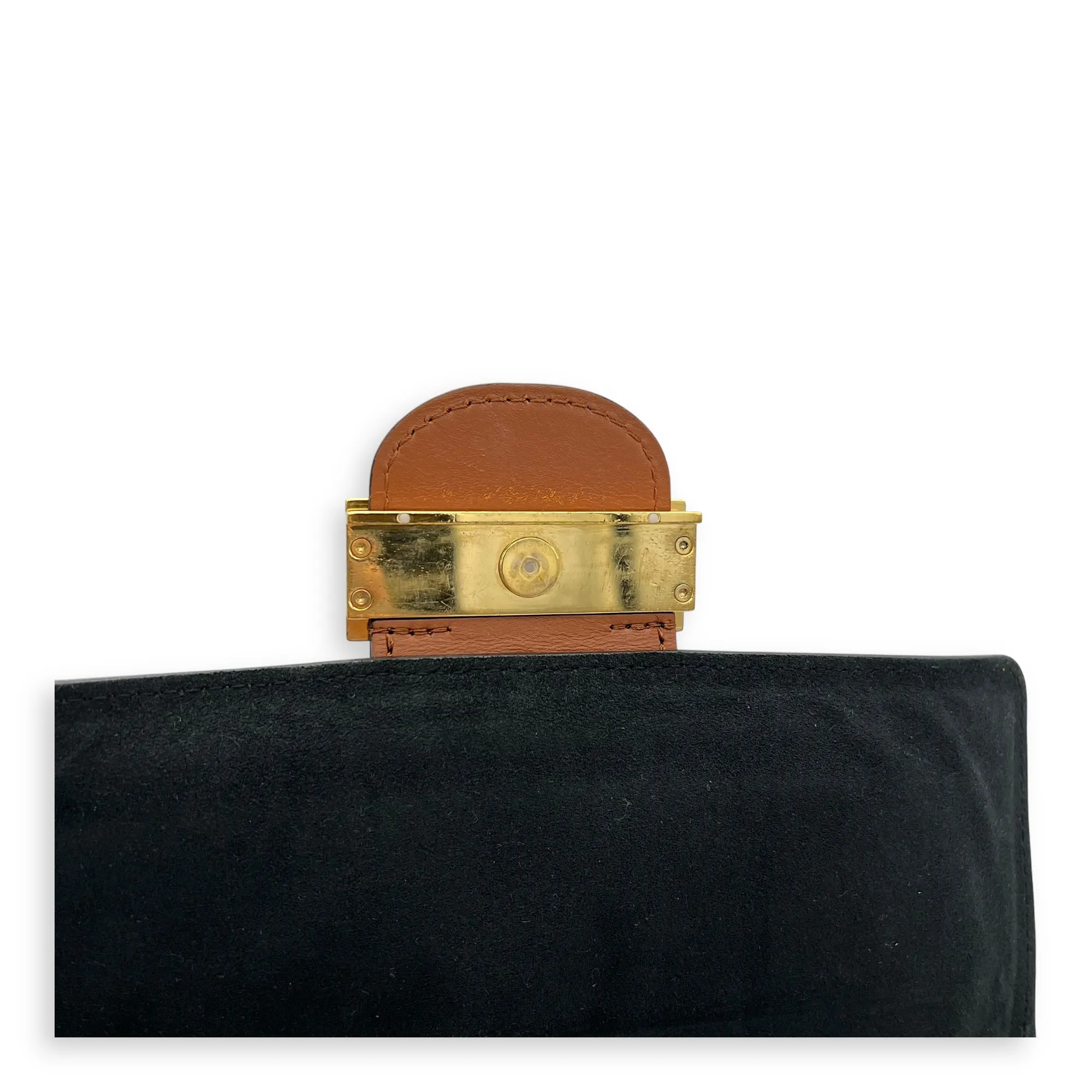 Dauphine MM Brown Crossbody Bag in Monogram Coated Canvas, Gold hardware