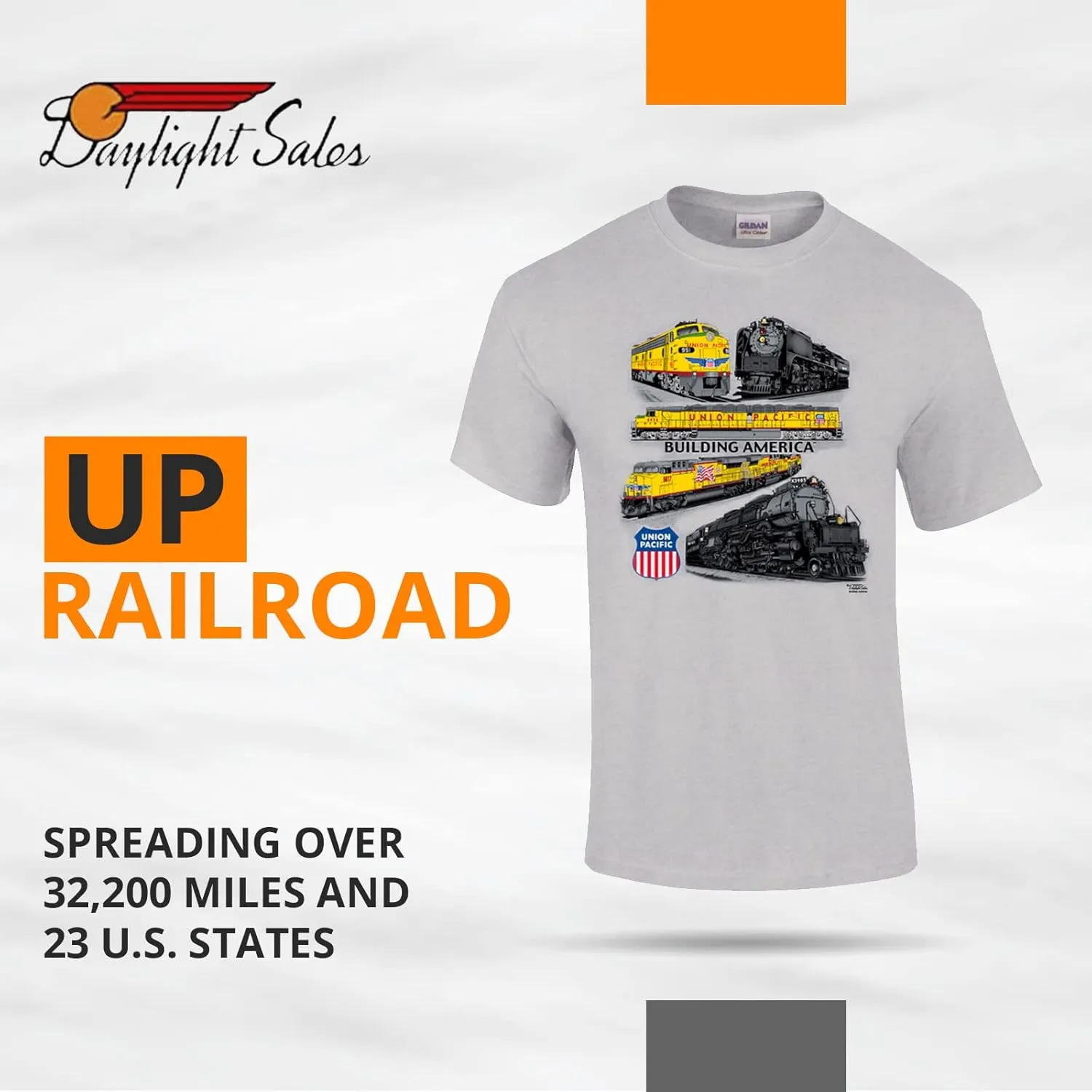 Daylight Sales Union Pacific Collage Authentic Railroad T-Shirt [64]
