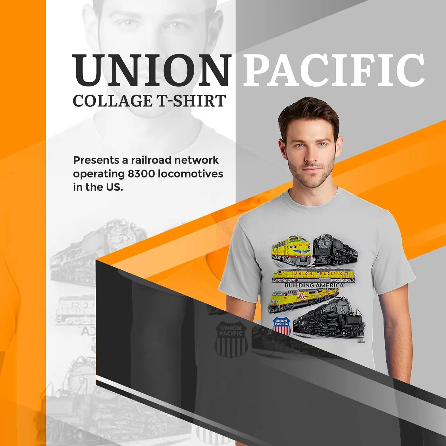 Daylight Sales Union Pacific Collage Authentic Railroad T-Shirt [64]