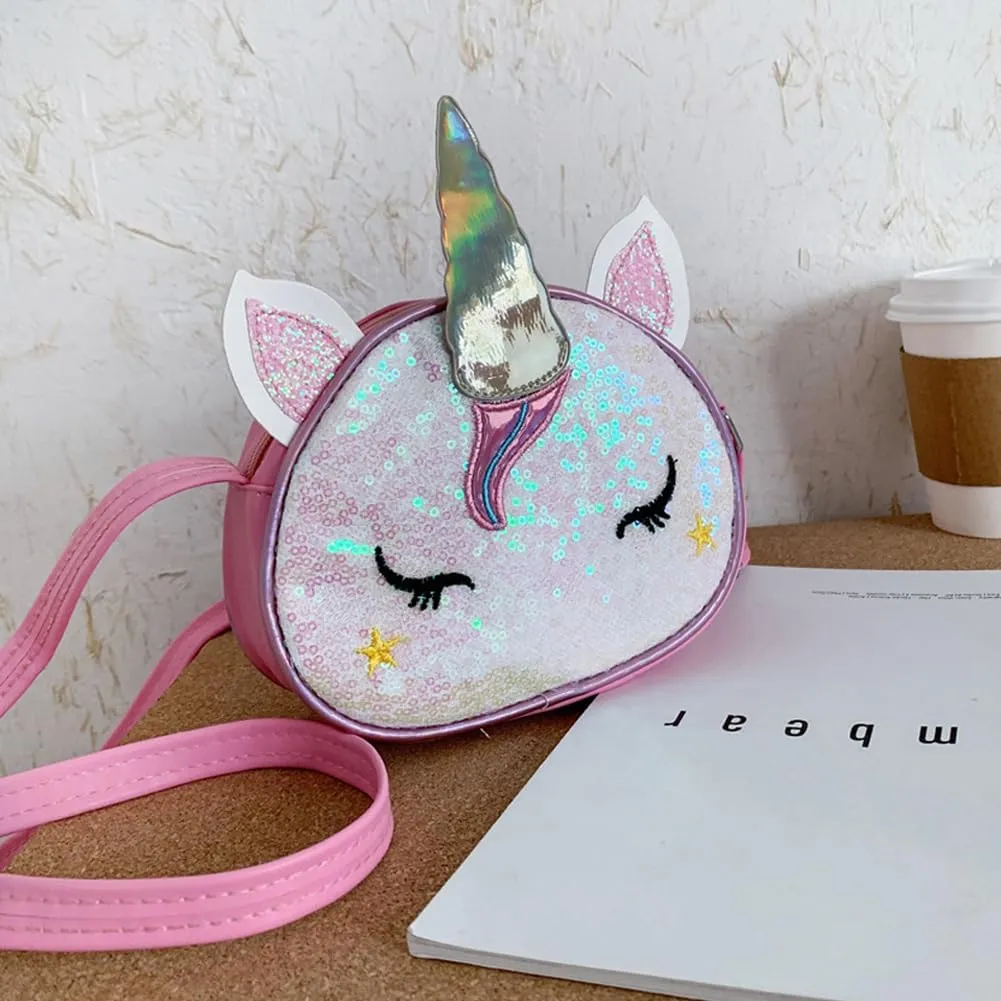 DEEKEY Little Girls Purses for Kids - Toddler Mini Cute Princess Handbags Wallet Shoulder Crossbody Messenger Bag Children Gifts