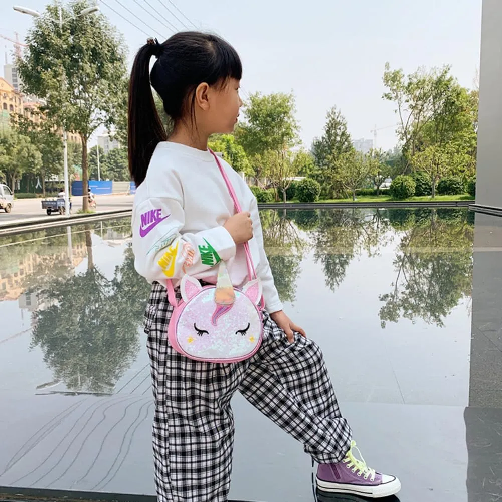 DEEKEY Little Girls Purses for Kids - Toddler Mini Cute Princess Handbags Wallet Shoulder Crossbody Messenger Bag Children Gifts