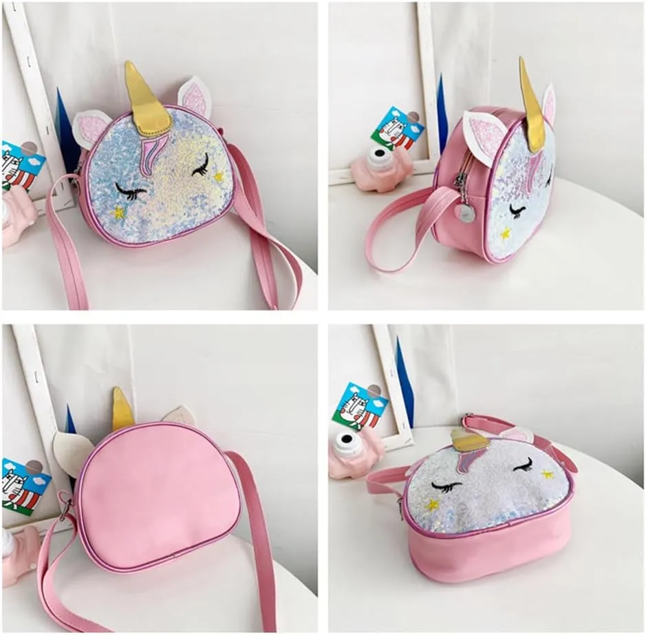 DEEKEY Little Girls Purses for Kids - Toddler Mini Cute Princess Handbags Wallet Shoulder Crossbody Messenger Bag Children Gifts