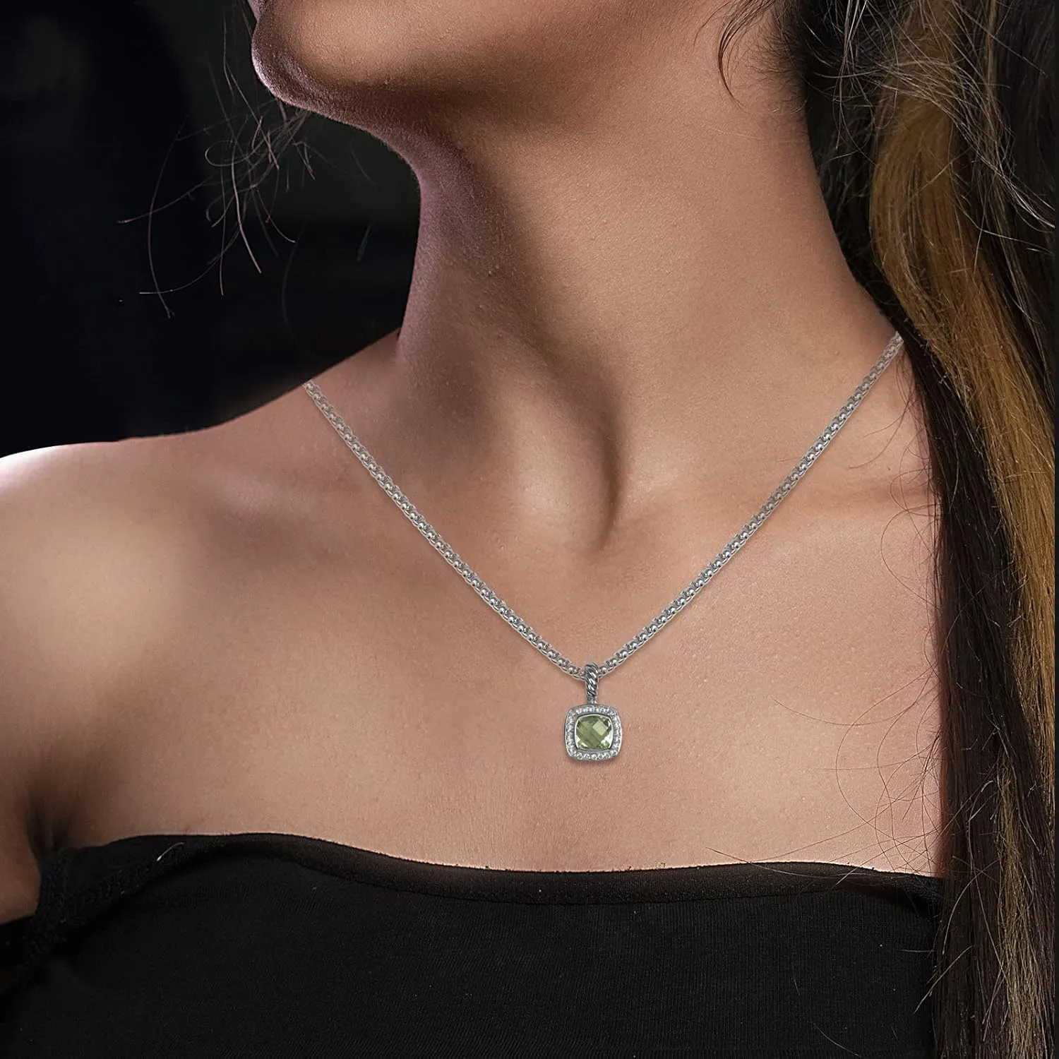 Designer Cubic Zirconia Necklace Inspired Antique Twisted Cable Wired CZ Pendant Necklace Fashion Brand Jewelry for Women Gift