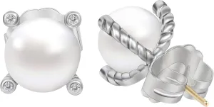 Designer Inspired Twisted Cable Wire Imitation Pearl Stud Earrings/ 12MM Faux Pearl Studs/Pearl Drop Hook Earrings Fashion Jewelry for Women Gift