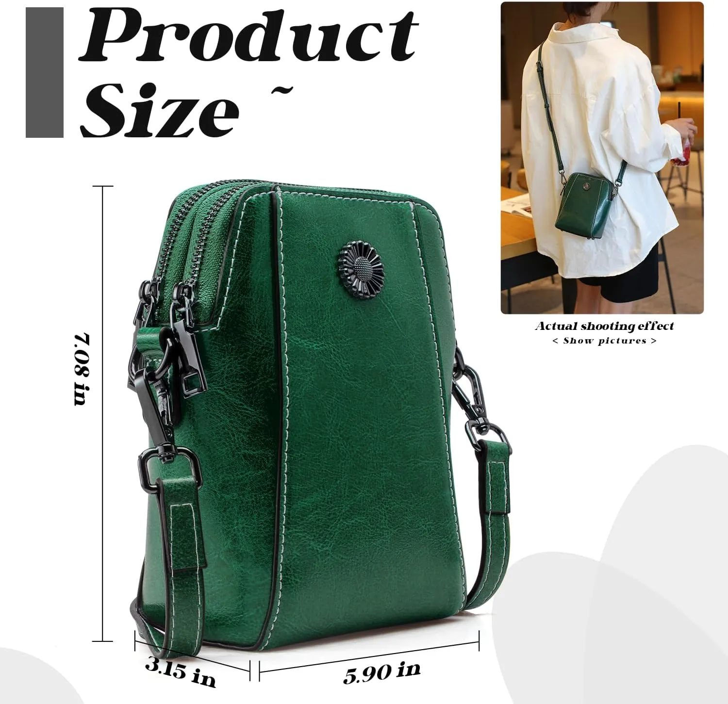 Designer Leather Small Crossbody Bags Purses for Women Cell Phone Bag Soft Women's Shoulder Handbags Gifts for Women