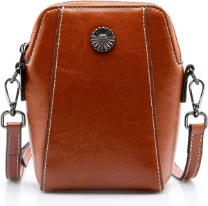 Designer Leather Small Crossbody Bags Purses for Women Cell Phone Bag Soft Women's Shoulder Handbags Gifts for Women