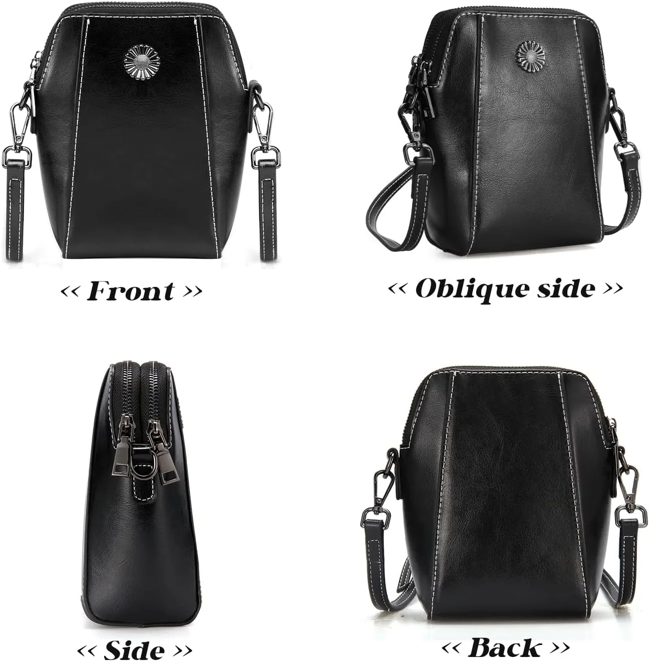 Designer Leather Small Crossbody Bags Purses for Women Cell Phone Bag Soft Women's Shoulder Handbags Gifts for Women