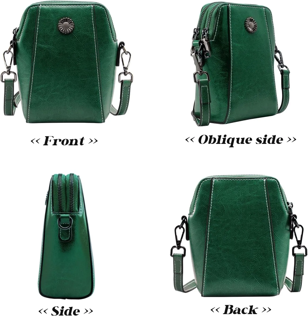 Designer Leather Small Crossbody Bags Purses for Women Cell Phone Bag Soft Women's Shoulder Handbags Gifts for Women