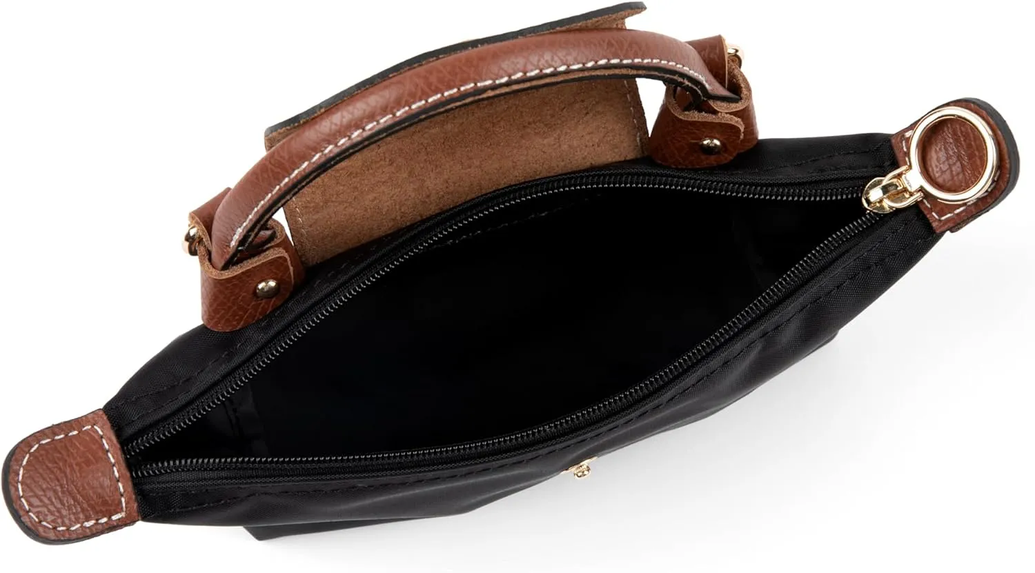 Designer-like Mini Crossbody Bag | Genuine Leather Trimming | Zipper Closure | Phone Pouch | Adjustable Strap Included