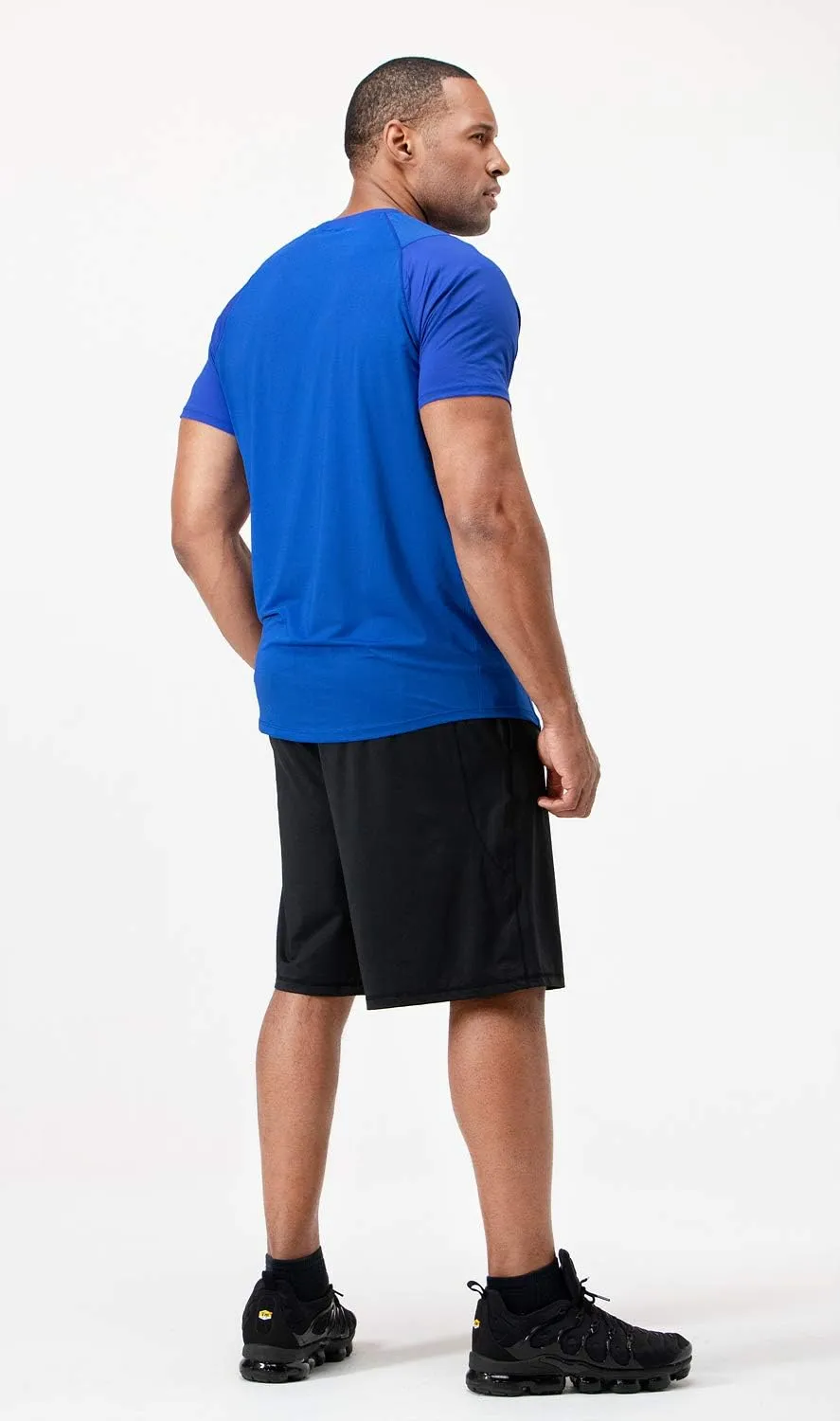 DEVOPS Men's 3-Pack Quick Dry Short Sleeve T-Shirt Sun Protection Running Athletic Workout Active Shirts