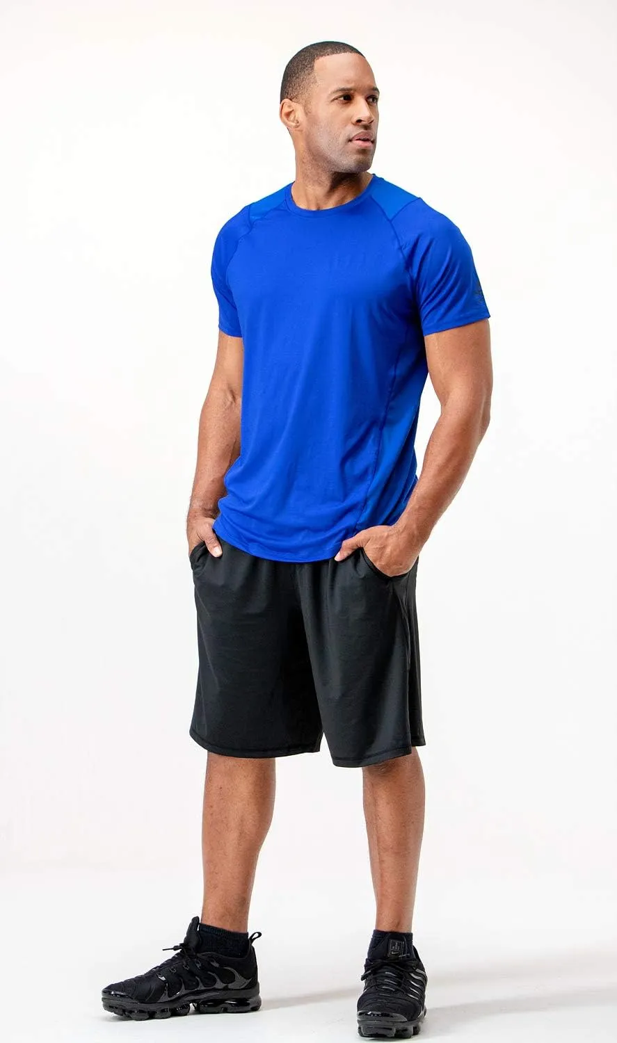 DEVOPS Men's 3-Pack Quick Dry Short Sleeve T-Shirt Sun Protection Running Athletic Workout Active Shirts