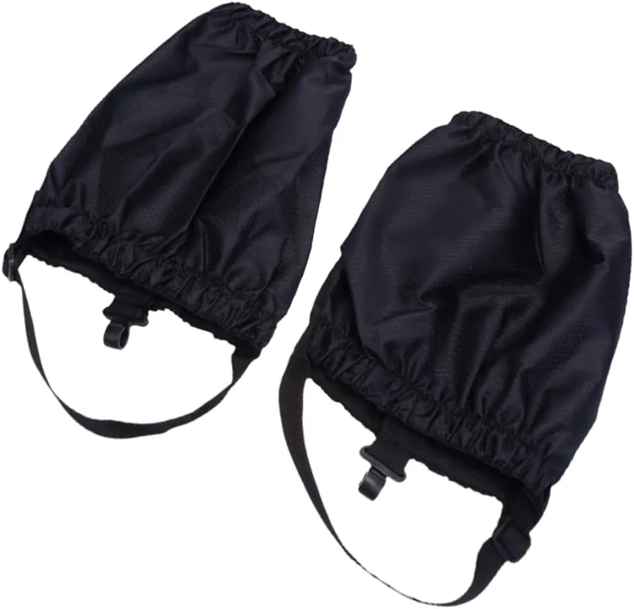 Diamond Lattice Outdoor Ankle Gaiters Adjustable Lightweight Foot Covers for Hiking Mountain Climbing Snow Protection Black for Backpacking Camping Trail Running