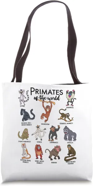 Different monkeys - types of primates Tote Bag