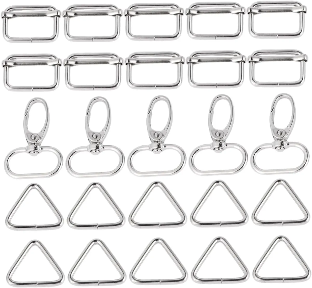DOITOOL 1 Set Metal Key Chain Buckle Includes Rotary Oval Buckles Durable Purse Fasteners for Handbag Craft Making