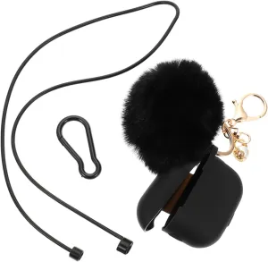 DOITOOL Silicone Earphone Case Set with Keychain Accessory Sturdy Protective Cover Fashionable Bag Clip for Travel