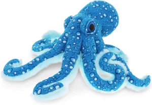 DolliBu Large Octopus Stuffed Animal - Wild Collection Sea Animal Plush Blue Octopus, Adorable Stuffed Octopus Plush Toy Gift, Cute Sea Creature Octopus Toy for Kids, Teens, and Adults - 16 Inches