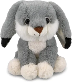 DolliBu Plush Rabbit Stuffed Animal - Soft Huggable Grey Rabbit, Adorable Playtime Bunny Plush Toy, Cute Farm Life Cuddle Gifts for Kids and Adults - 7 Inches
