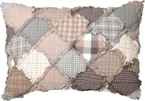 Donna Sharp Pillow Sham - Smoky Mountain Contemporary Decorative Pillow Cover with Patchwork Pattern - King