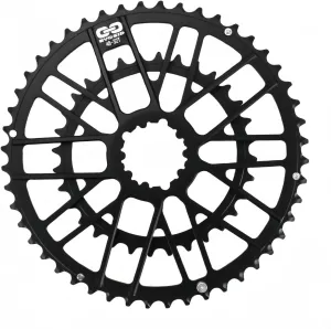 Double Speed Road Bike Direct Mount Chainring 48-32T/46-30T, Bike Double Chainring Narrow Wide Chainwheel High Strength 7075 Aluminum Alloy CNC Integrated Molding for 8-12 Speed