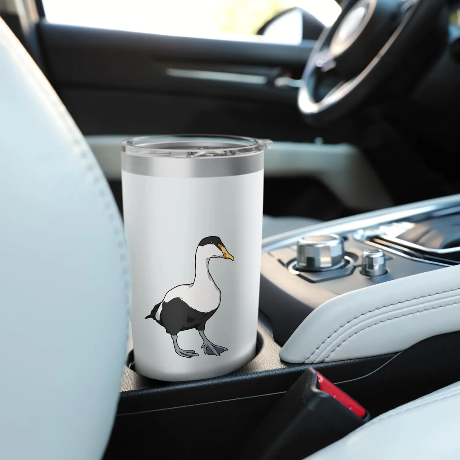 Drawing of a Common Eider Stainless Steel Insulated Tumbler