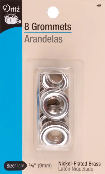 Dritz Grommets 3/8" 8/Pkg-Nickel