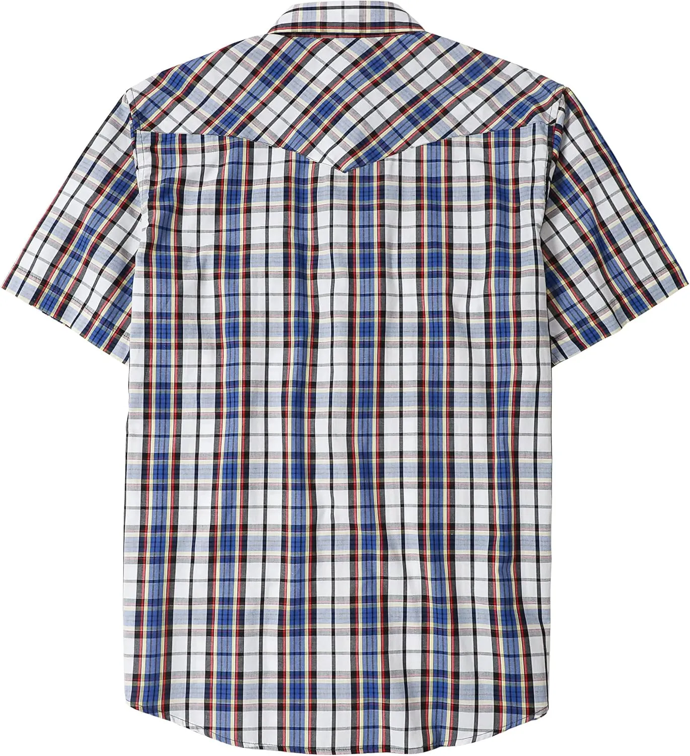 Dubinik® Western Shirts for Men Short Sleeve Plaid Pearl Snap Shirts for Men Button Up Shirt Cowboy Casual Work Shirt