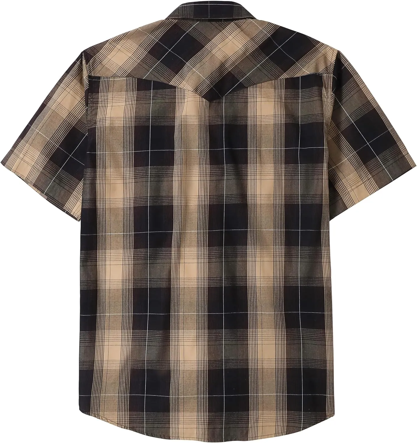 Dubinik® Western Shirts for Men Short Sleeve Plaid Pearl Snap Shirts for Men Button Up Shirt Cowboy Casual Work Shirt