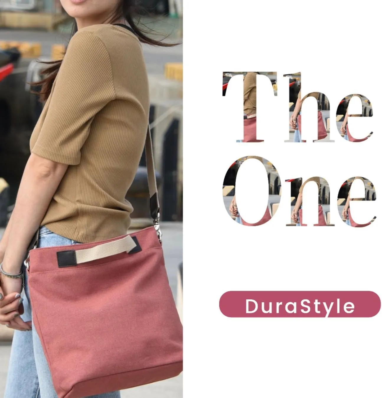 DuraStyle Canvas Crossbody Bag, Messenger, Hobo, Versatile, Zipper at Opening