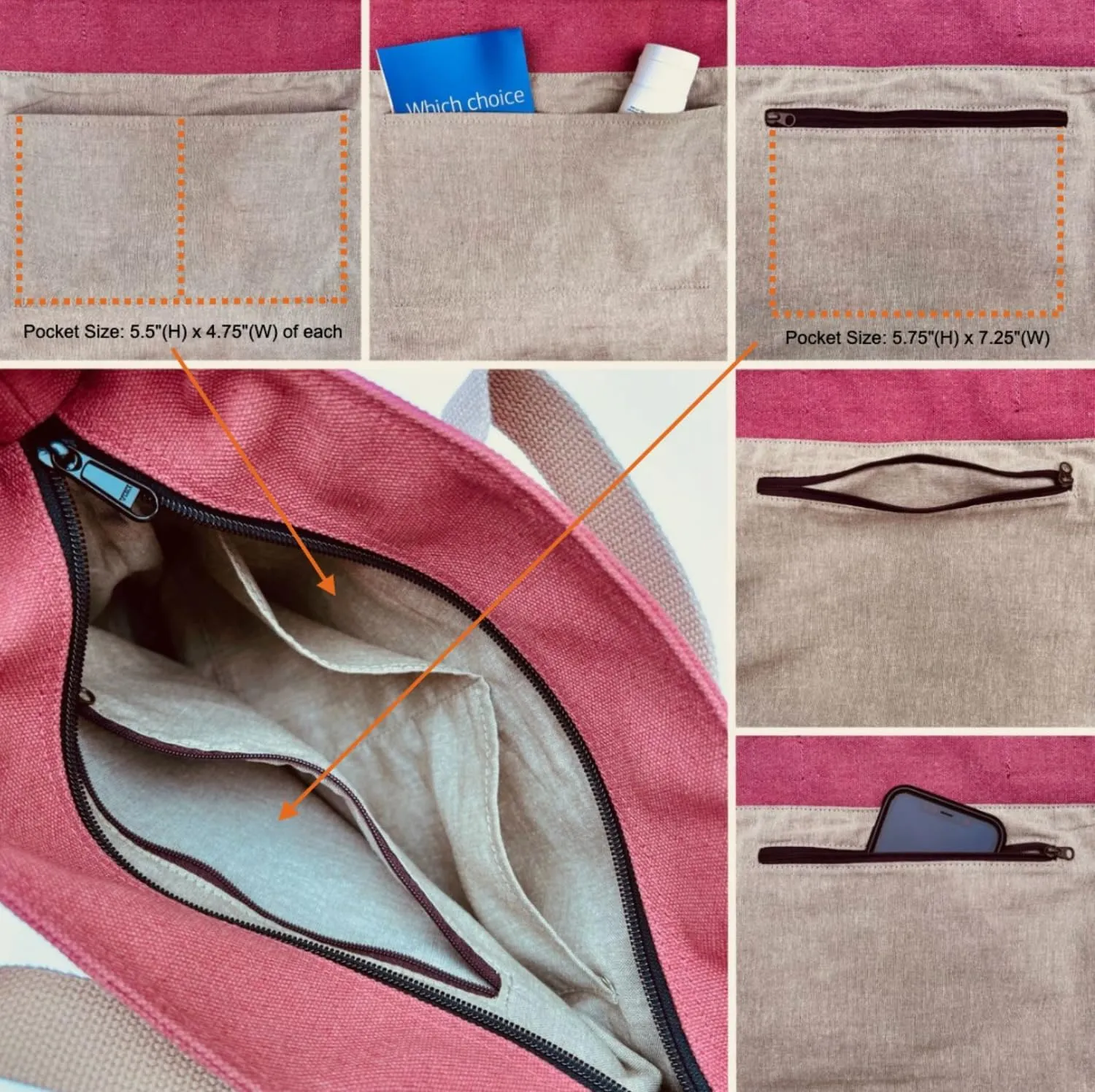 DuraStyle Canvas Crossbody Bag, Messenger, Hobo, Versatile, Zipper at Opening