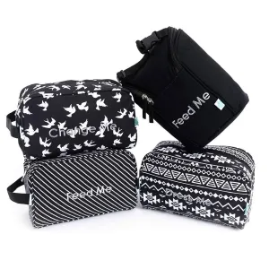 Easy Baby - Diaper, Bottle, and Supplies - Organizer Pouches - Change, Feed, and Dress Me (4 Pack Brooklyn) | Organizing Packing Tote Cubes for Baby Items | Good for Travel and Keeping Organized
