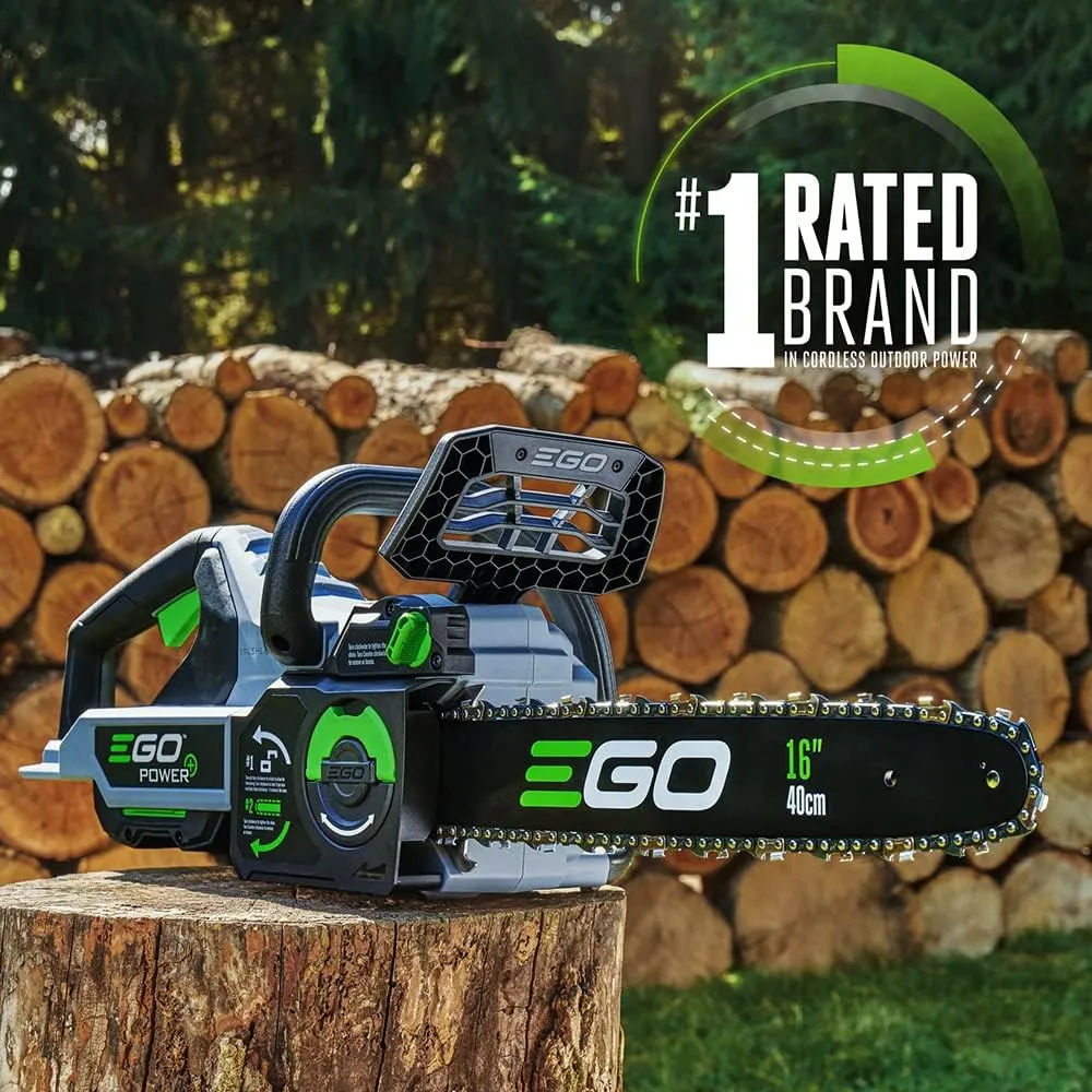EGO POWER  Chain Saw, 16” Battery Powered Chainsaw, Electric Cordless, Includes 56V 4.0Ah Battery and Charger – CS1613
