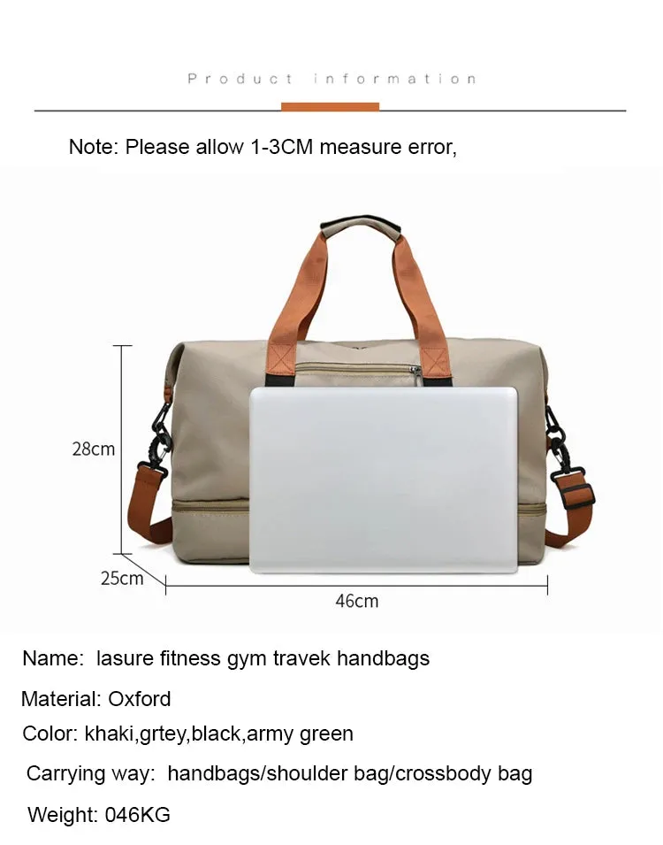 Elara Glow Travel Gym Bag – Portable Duffle & Crossbody Weekender for Fitness & Short Trips.210325.