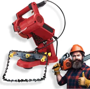 Electric Chainsaw Sharpener Compatible with Chicago Electric Chainsaw Sharpener - Professionally Sharpens Chains Compatible with Husqvarna, Echo, STIHL, Greenworks, DEWALT, Craftsman, Ryobi and More