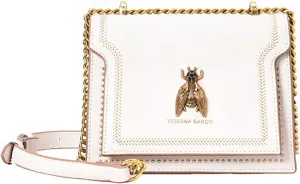 Elegant Bee Patch Crossbody Bag for Women,Vintage Bee Single Shoulder Handbag,Shoulder Bag with Metal Chain Strap.
