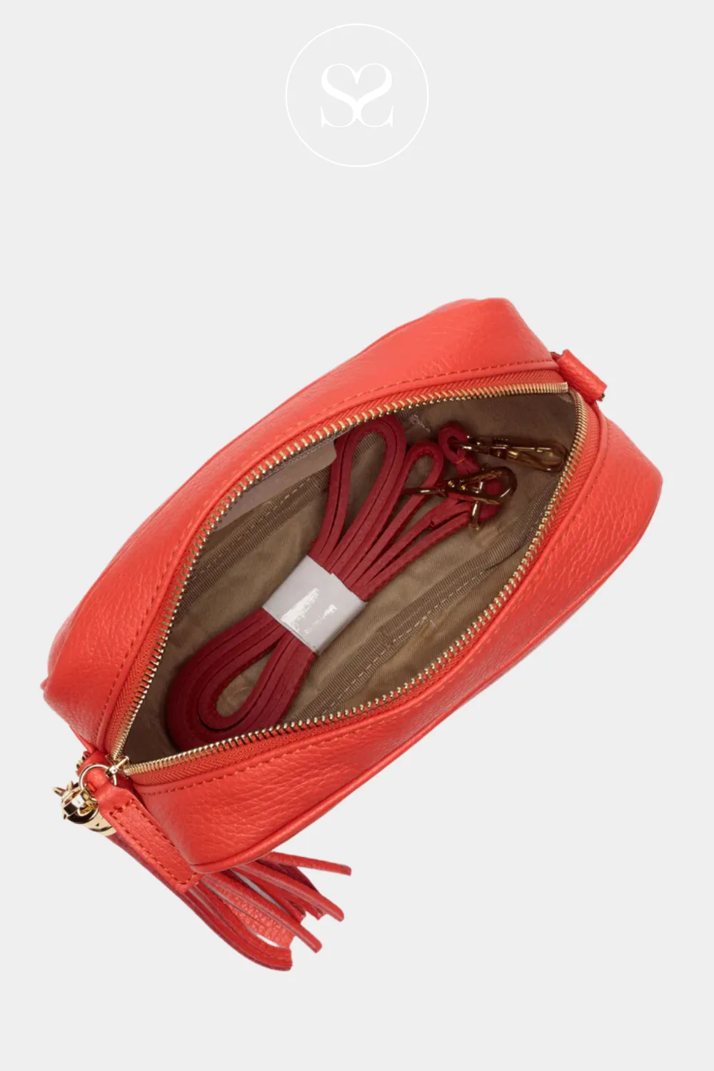 ELIE BEAUMONT - CROSSBODY BAG - CORAL
