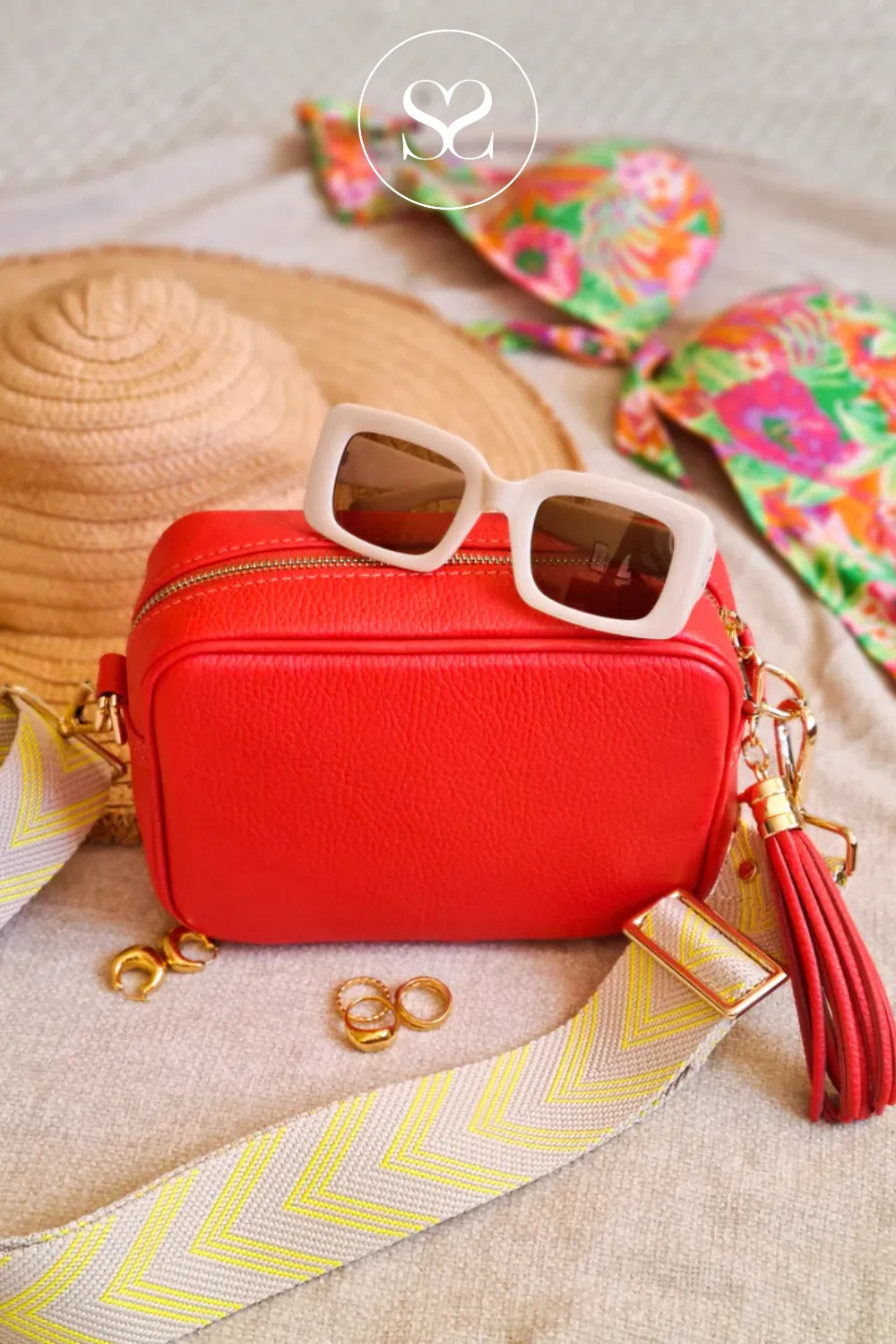 ELIE BEAUMONT - CROSSBODY BAG - CORAL
