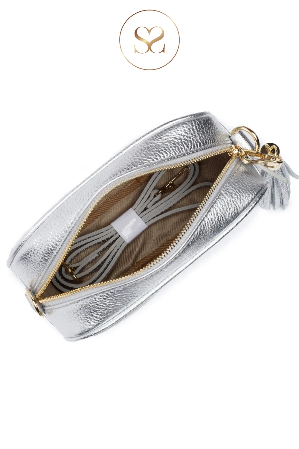 ELIE BEAUMONT - CROSSBODY BAG - SILVER