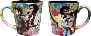 Elvis Presley Mug With Color Collage