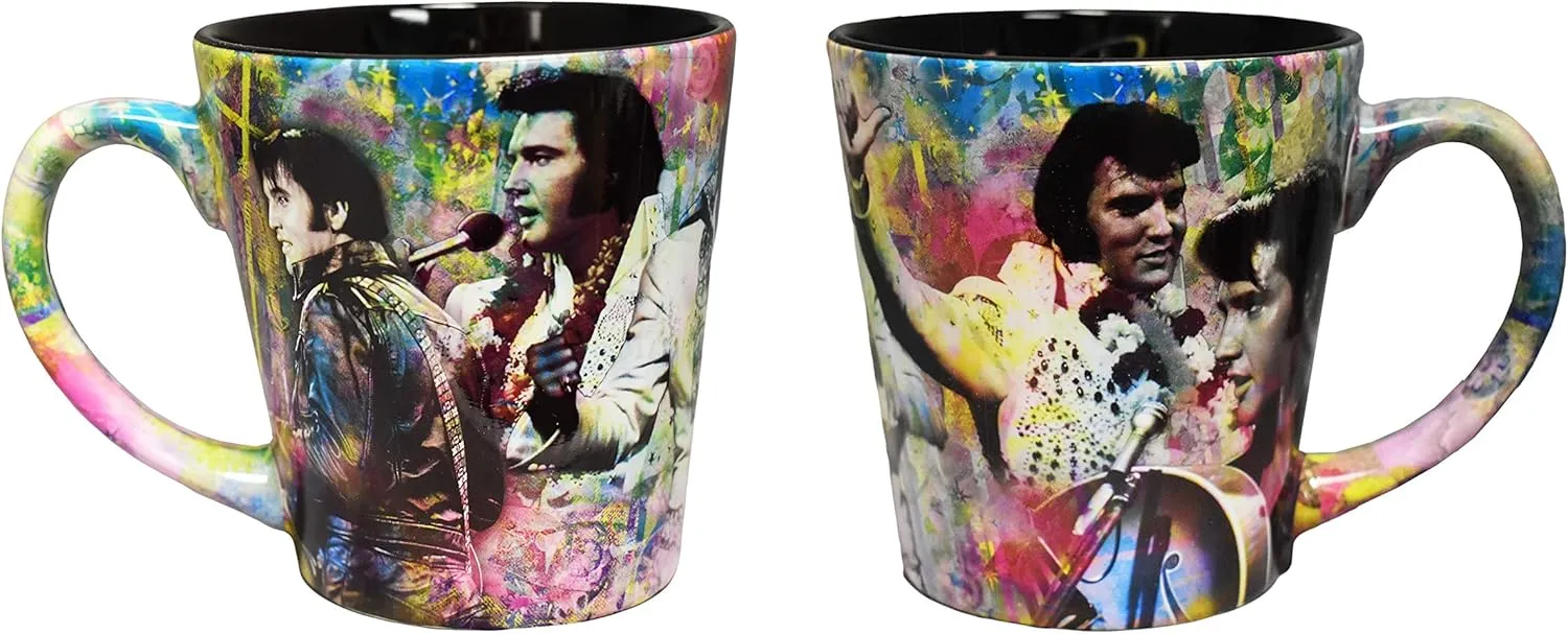 Elvis Presley Mug With Color Collage