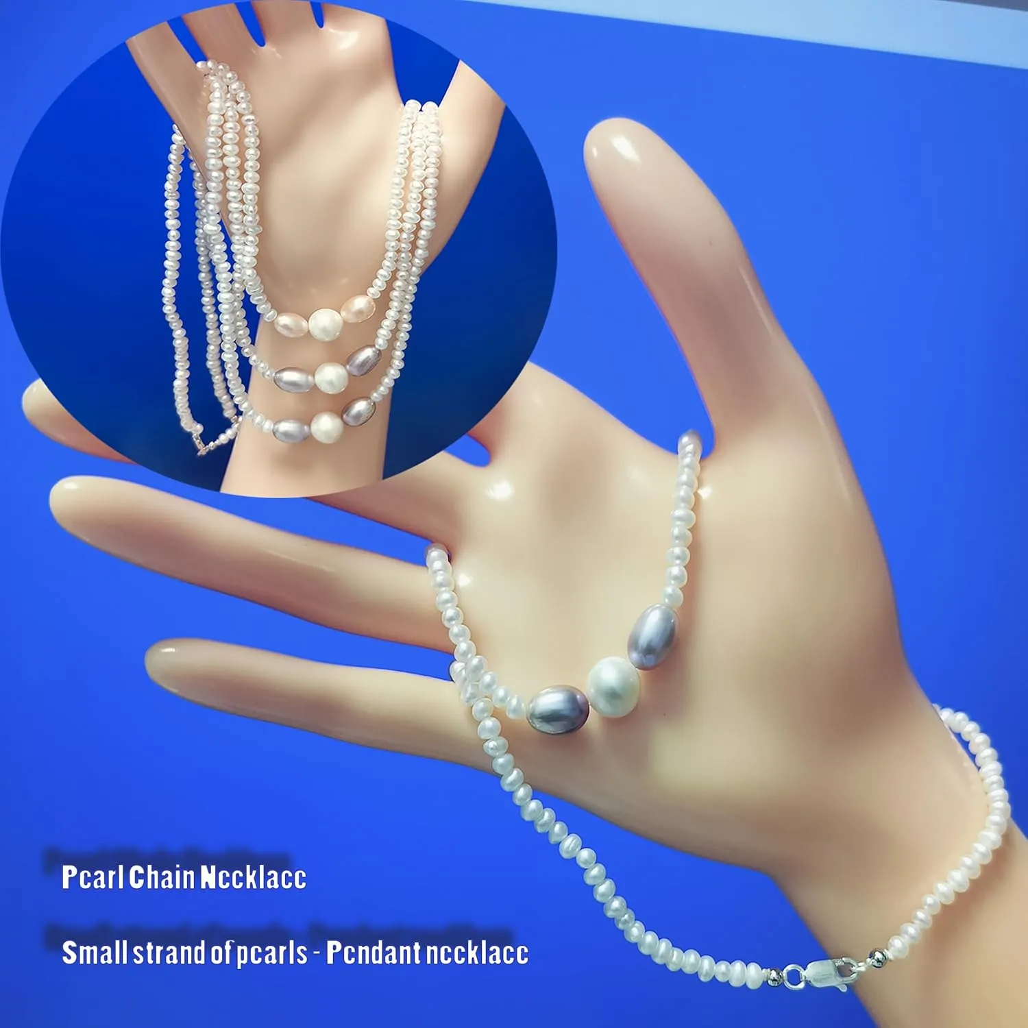 Epic Freshwater Pearl Chain Necklace - 3mm Pearls, 7mm Pink & Purple Rice Beads, 8mm Large Pearls - Trendy Women's String Necklace